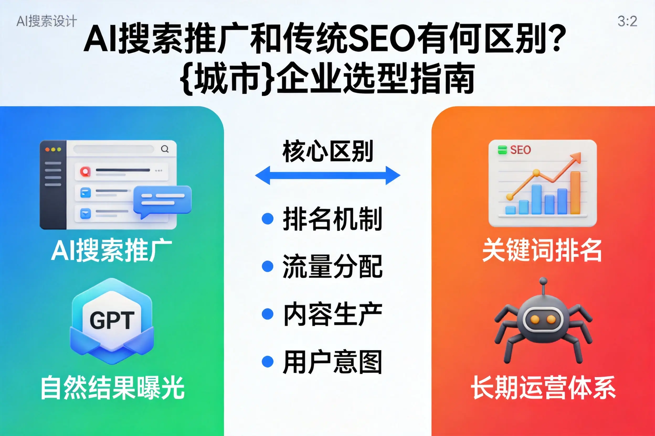 AI搜索推广和传统SEO有何区别？淮南企业选型指南