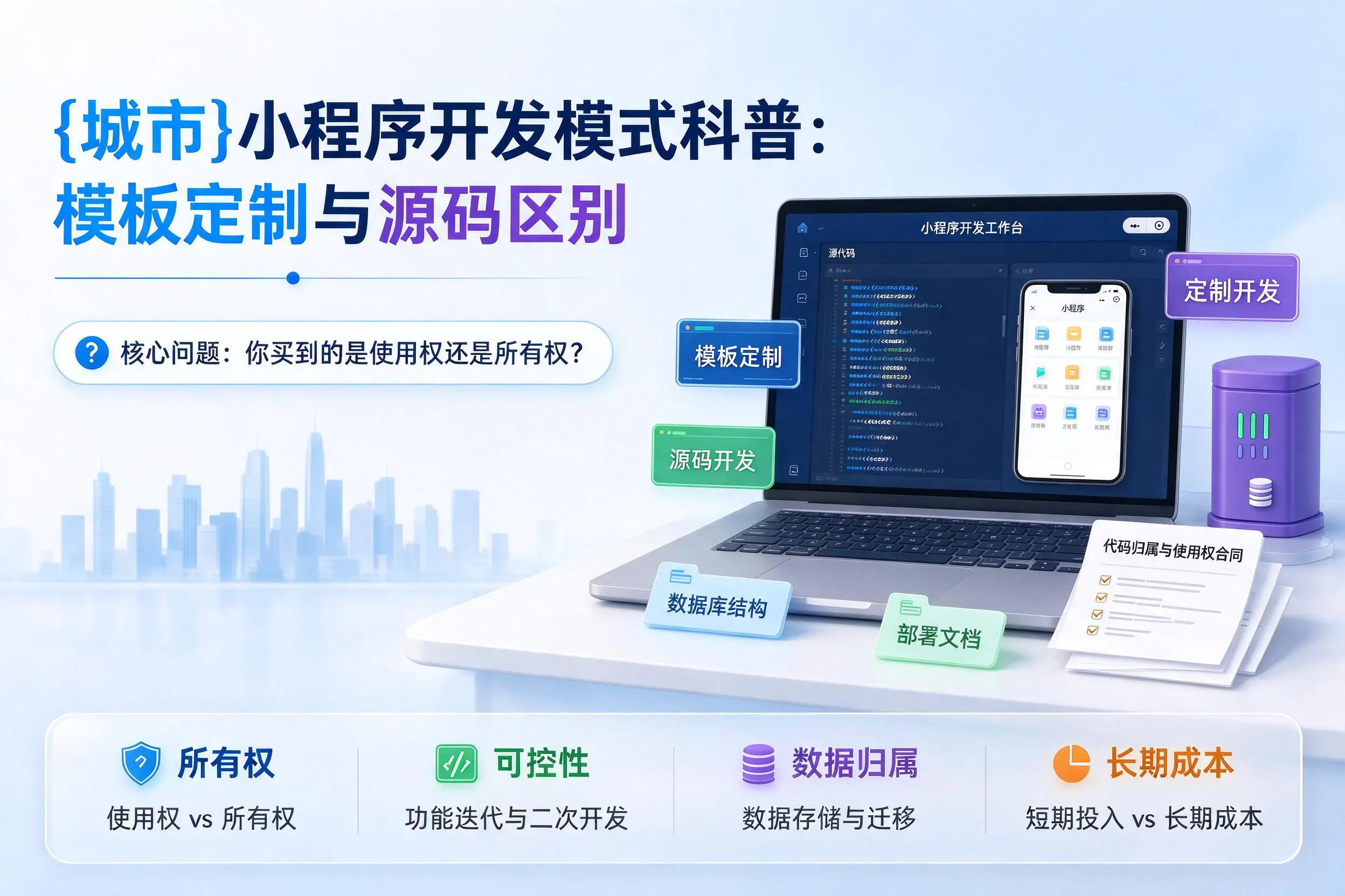 淮南小程序开发模式科普：模板定制与源码区别