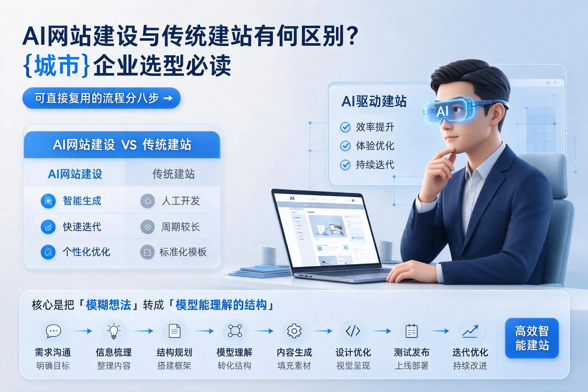 AI网站建设与传统建站有何区别？淮南企业选型必读