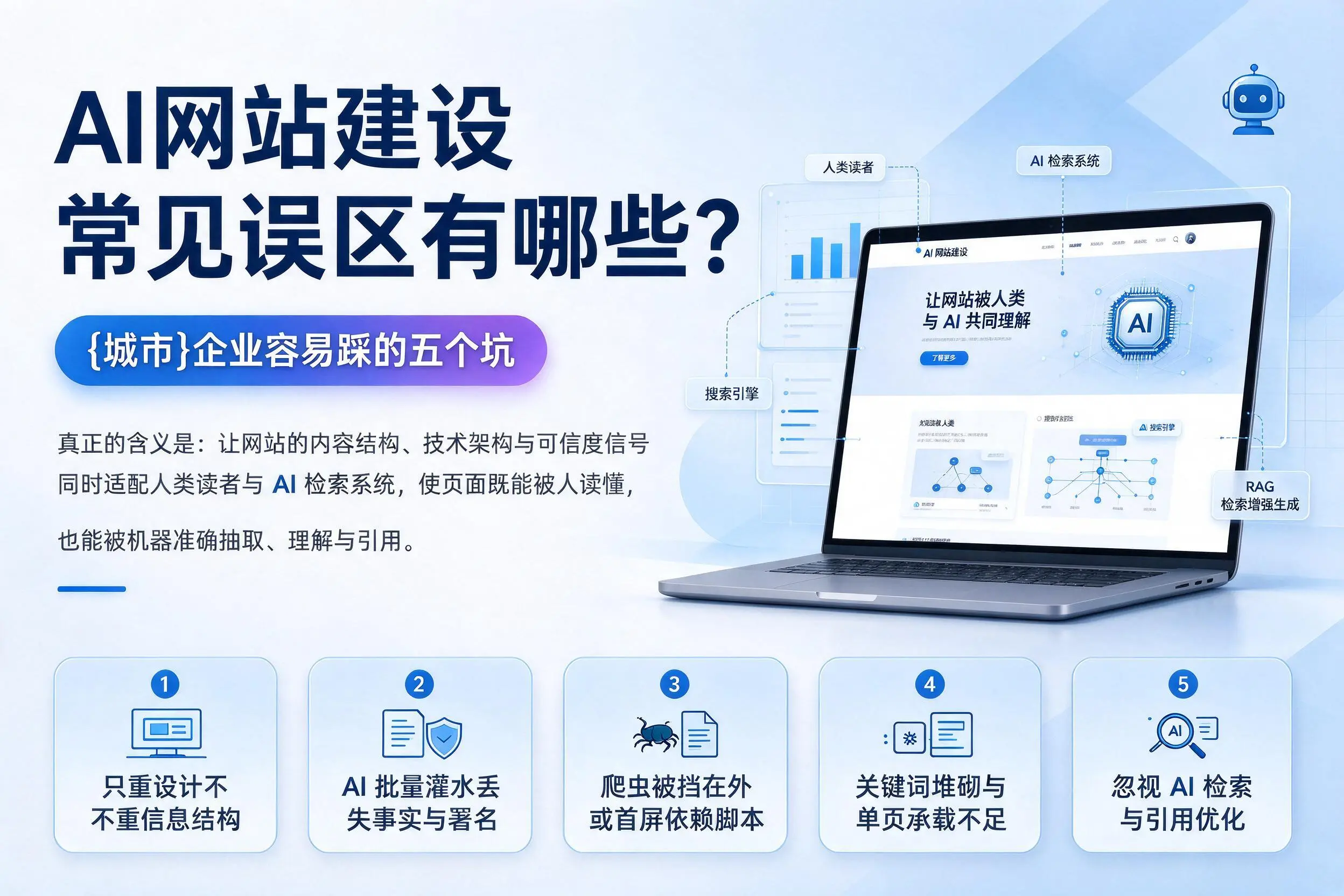 AI网站建设常见误区有哪些？淮南企业容易踩的五个坑