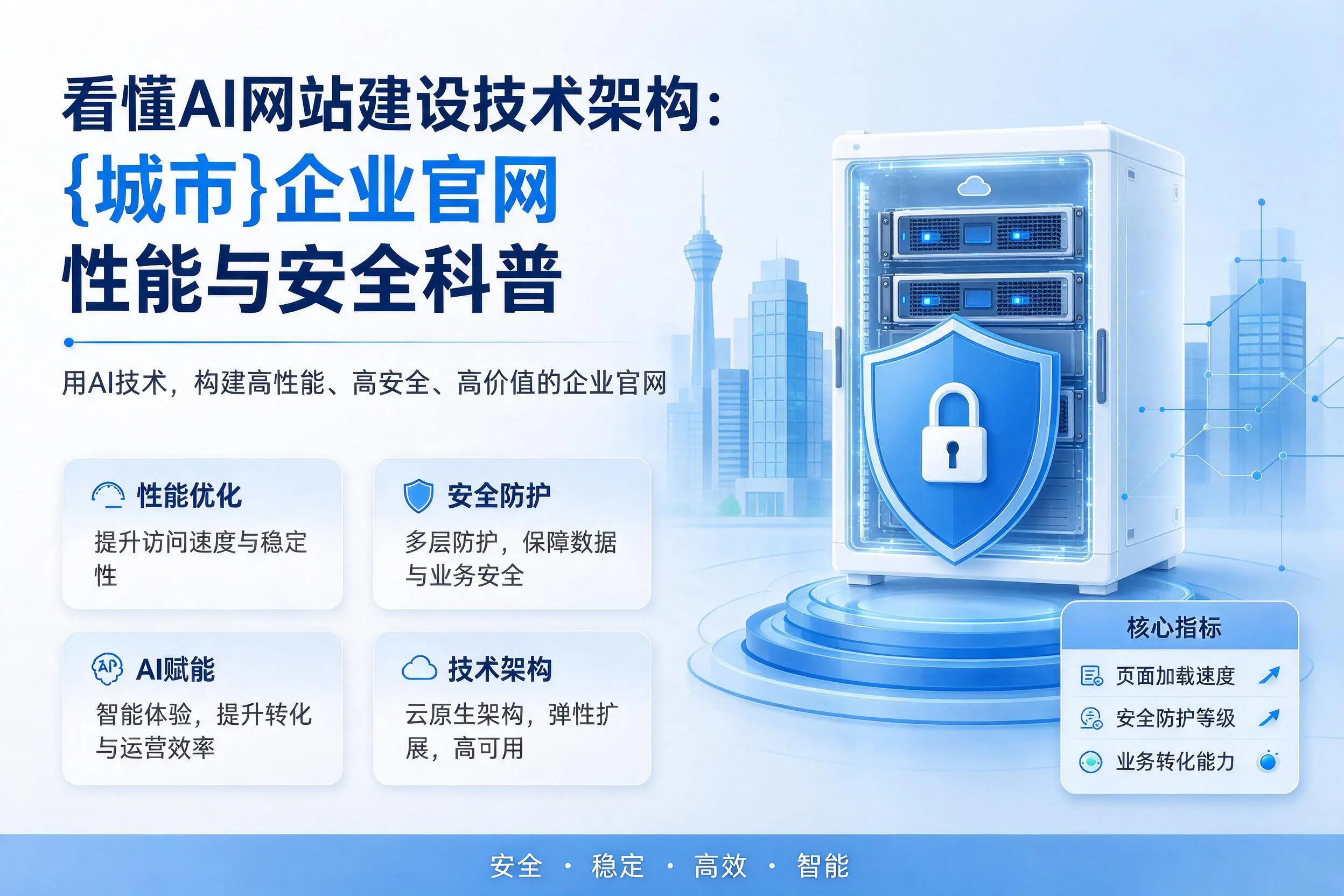 看懂AI网站建设技术架构:淮南企业官网性能与安全科普