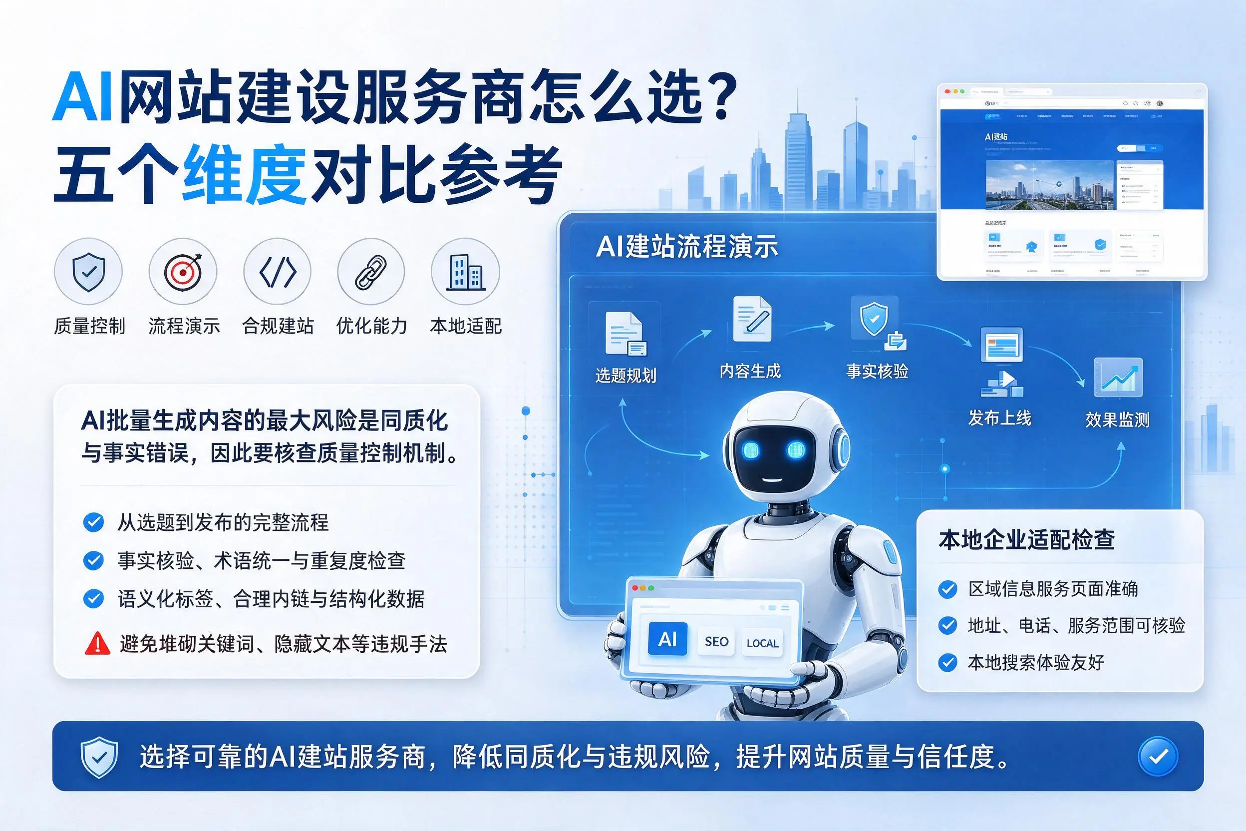 淮南AI网站建设服务商怎么选?五个维度对比参考
