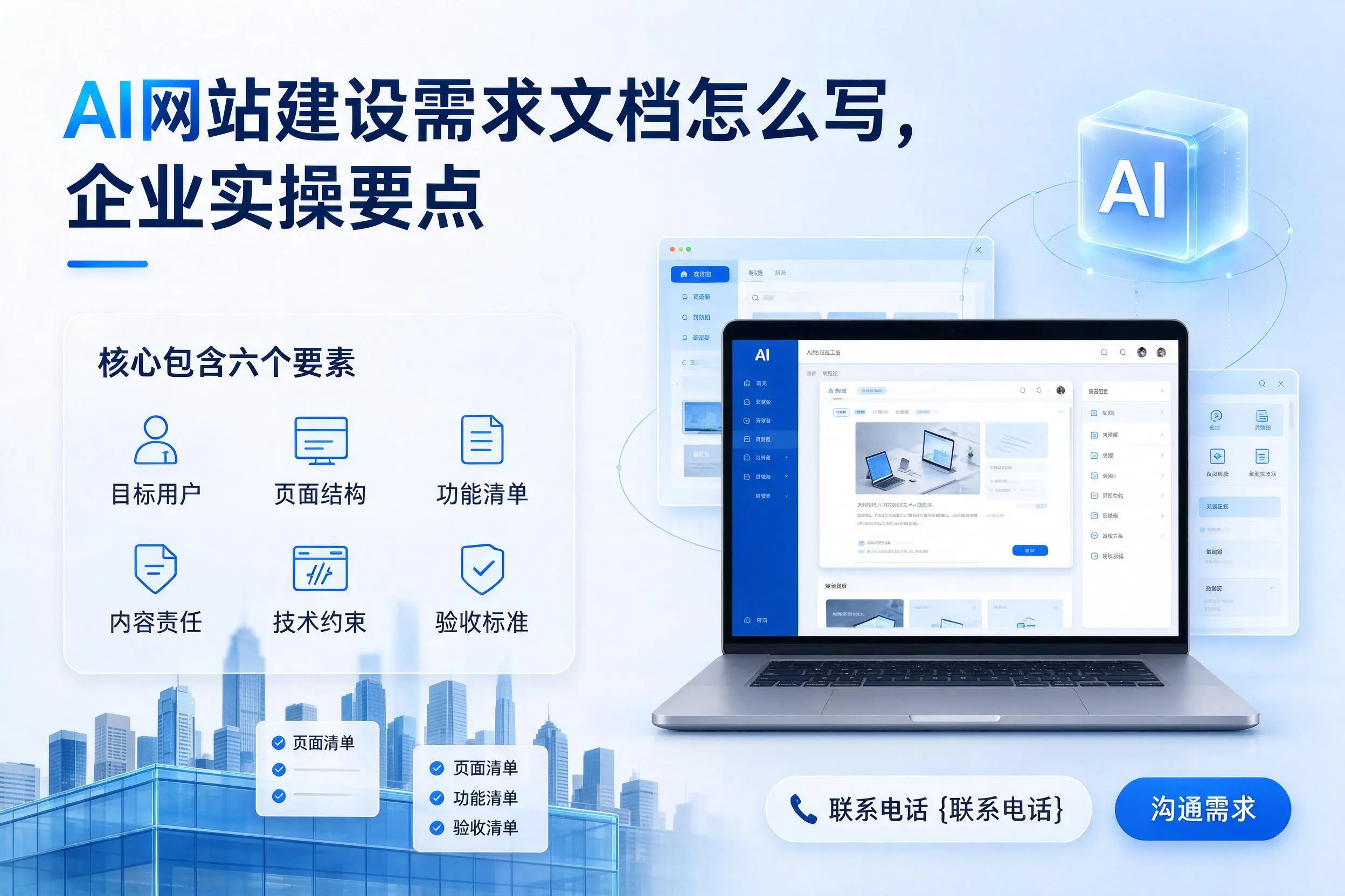 AI网站建设需求文档怎么写,淮南企业实操要点