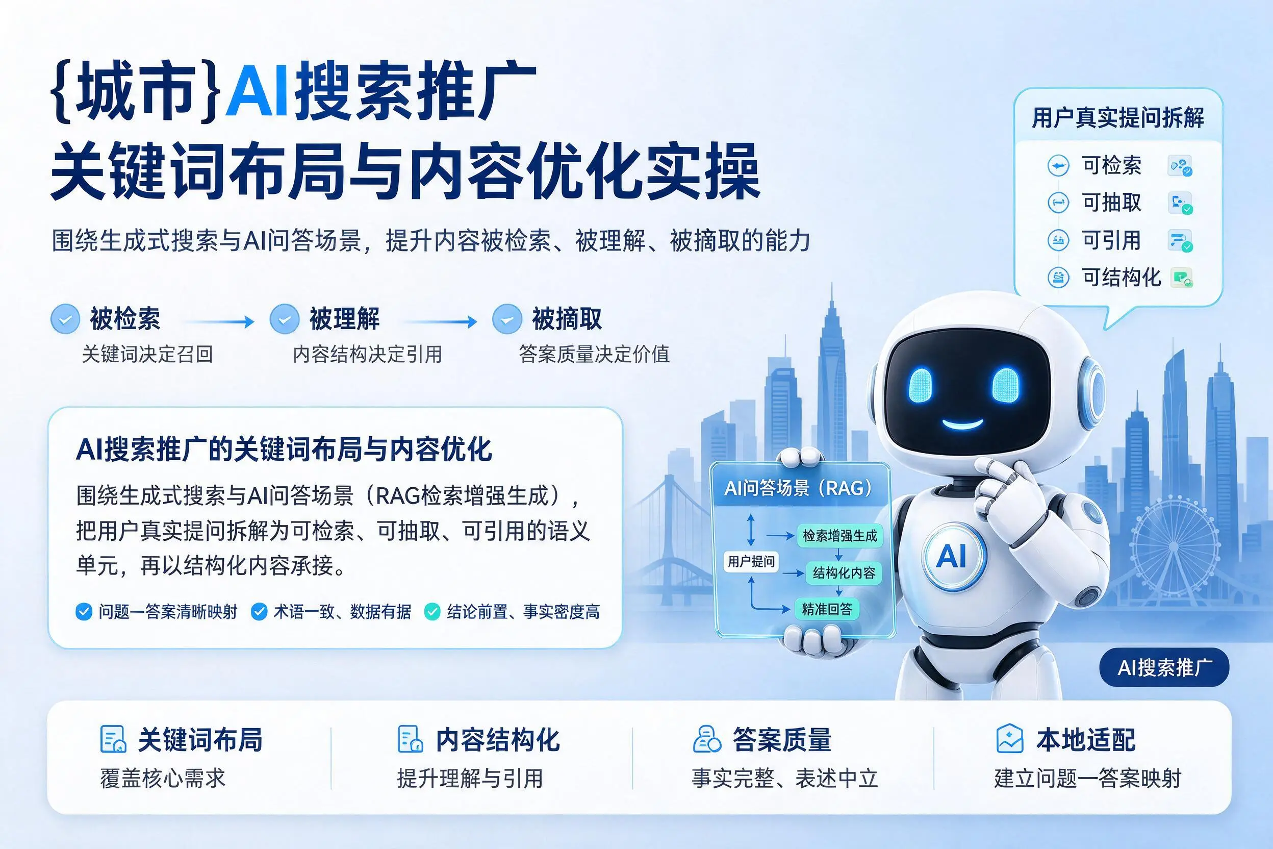 淮南AI搜索推广关键词布局与内容优化实操